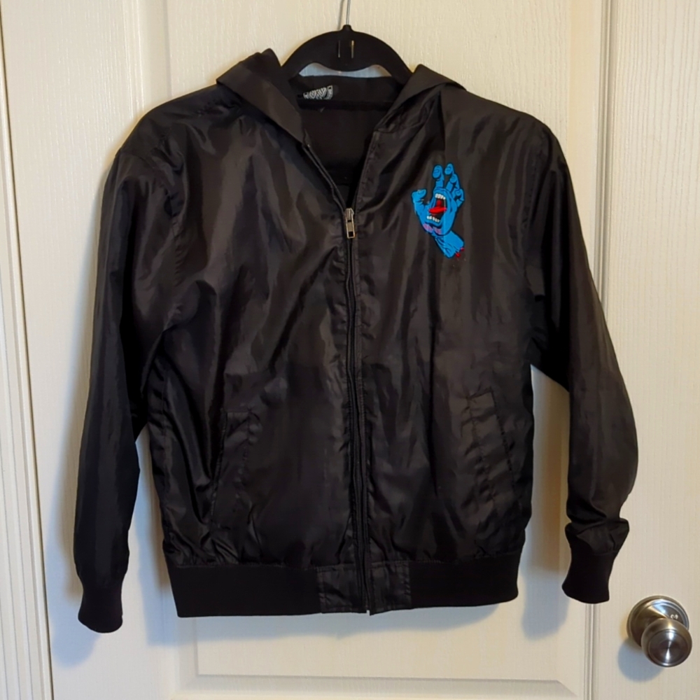 Santa Cruz boys zip jacket sz L euc